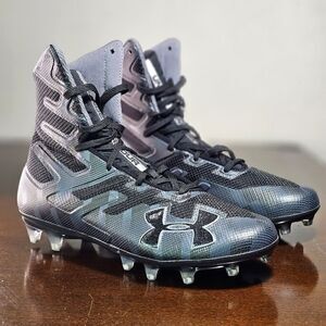 Under Armour Highlight MC Football Cleats Men's 8 Black Grey 3020266-001 Shoes